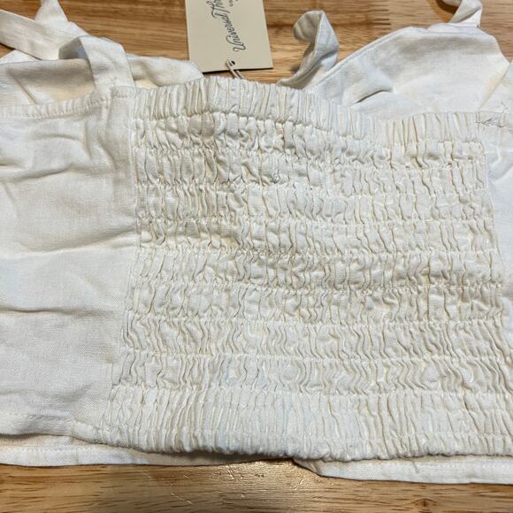 Universal Thread Women's White Tie-Front Cropped Tank Top - Size Large - NWT - Picture 5 of 8